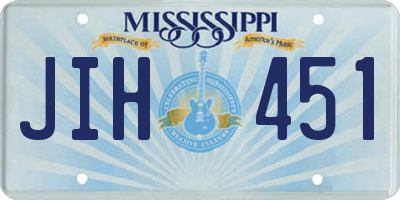 MS license plate JIH451