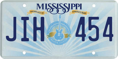 MS license plate JIH454