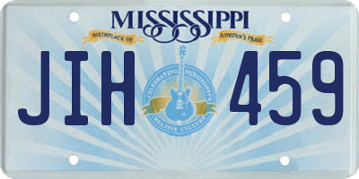 MS license plate JIH459