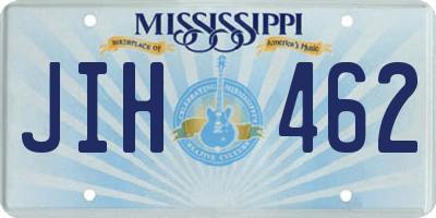 MS license plate JIH462
