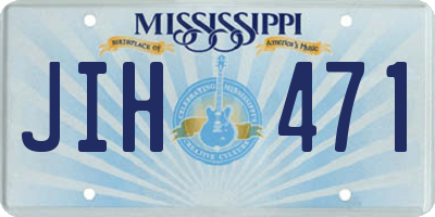 MS license plate JIH471