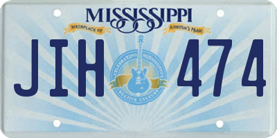 MS license plate JIH474
