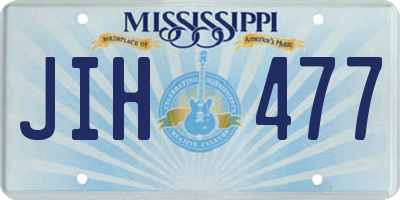 MS license plate JIH477