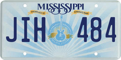 MS license plate JIH484