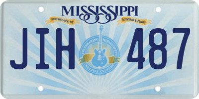 MS license plate JIH487