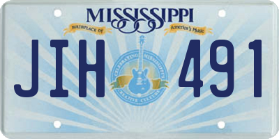 MS license plate JIH491