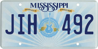 MS license plate JIH492