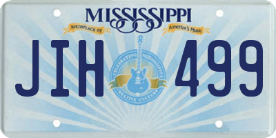 MS license plate JIH499