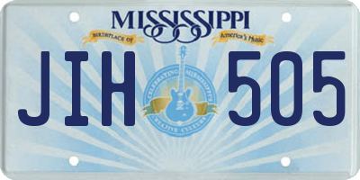 MS license plate JIH505