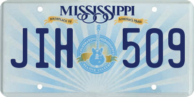 MS license plate JIH509