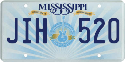 MS license plate JIH520