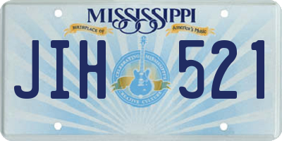 MS license plate JIH521