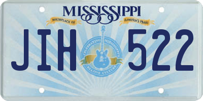 MS license plate JIH522