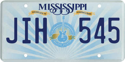 MS license plate JIH545