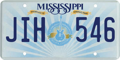 MS license plate JIH546