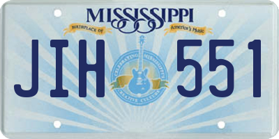 MS license plate JIH551