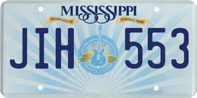 MS license plate JIH553