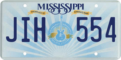MS license plate JIH554