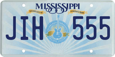 MS license plate JIH555