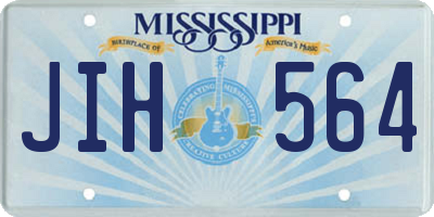 MS license plate JIH564