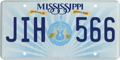 MS license plate JIH566