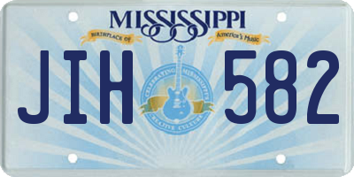 MS license plate JIH582
