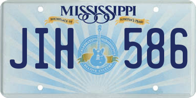 MS license plate JIH586