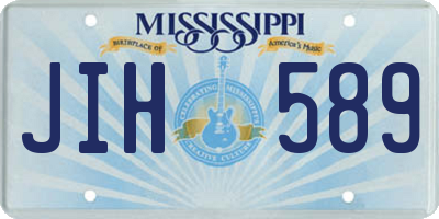 MS license plate JIH589