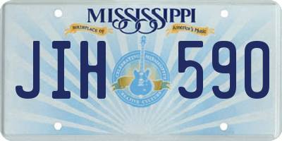 MS license plate JIH590