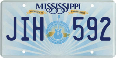 MS license plate JIH592