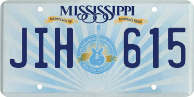 MS license plate JIH615