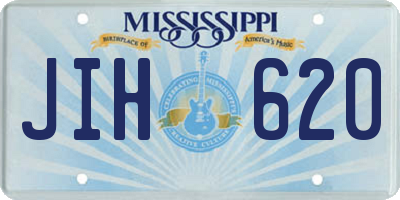 MS license plate JIH620