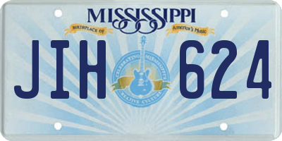 MS license plate JIH624