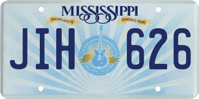 MS license plate JIH626