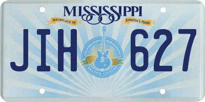 MS license plate JIH627
