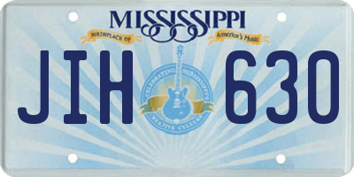 MS license plate JIH630