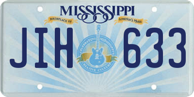 MS license plate JIH633