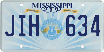 MS license plate JIH634