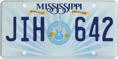 MS license plate JIH642
