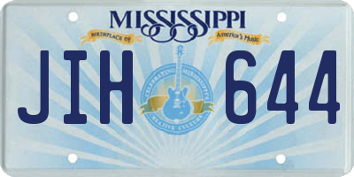 MS license plate JIH644