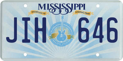 MS license plate JIH646