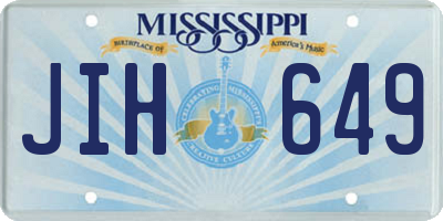 MS license plate JIH649