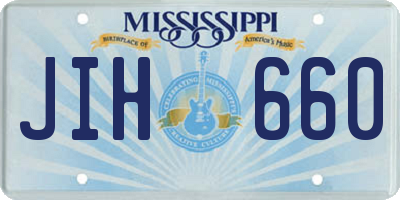 MS license plate JIH660