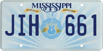 MS license plate JIH661