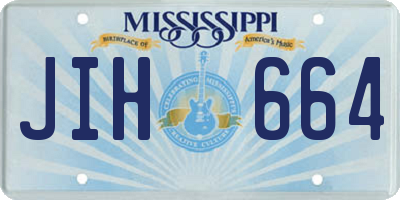 MS license plate JIH664