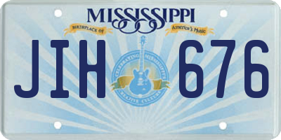 MS license plate JIH676