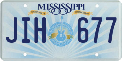 MS license plate JIH677