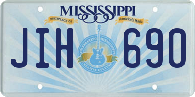 MS license plate JIH690