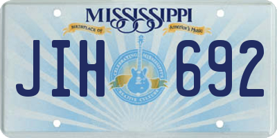 MS license plate JIH692