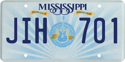 MS license plate JIH701